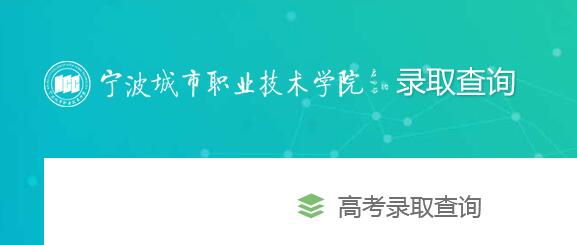2022年寧波城市職業技術學院高考錄取結果查詢指南及技術支持